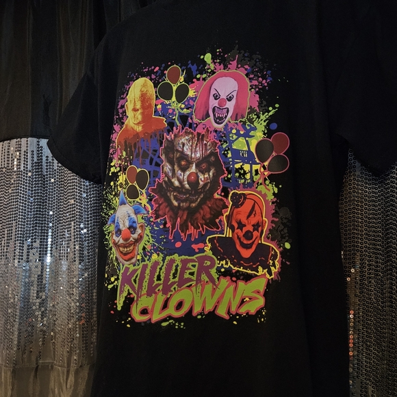 Killer Clowns neon circus Graphic tshirt halloween - Picture 5 of 10